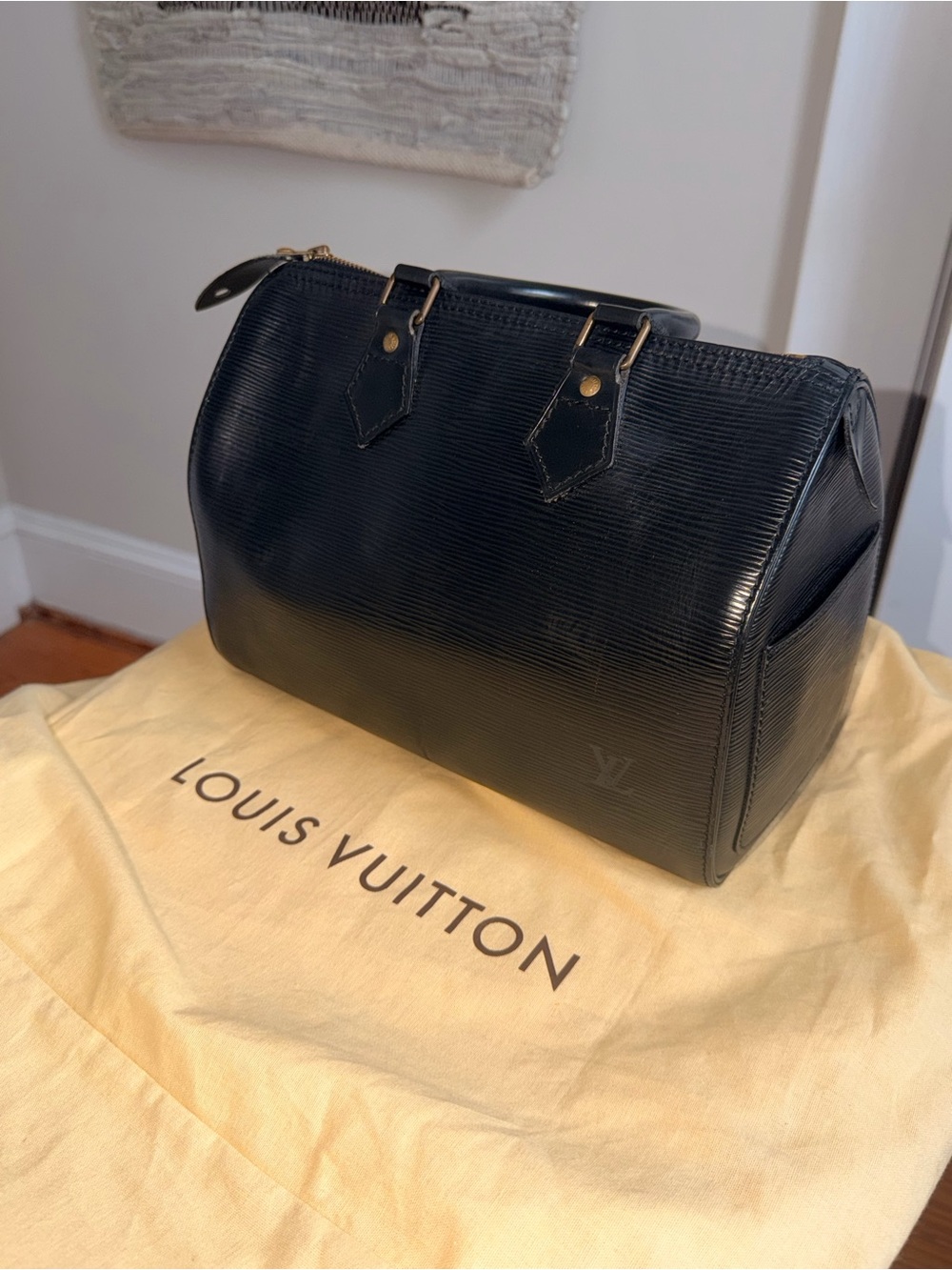 Louis Vuitton Epi Speedy 30 in Noir